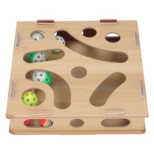 BAOFUYA Interaktives Katzen-Puzzlespielzeug, Interaktives Katzenspielzeug für Hauskatzen, Katzenaktivität, Brain Mover, Katzenballspielzeug mit Glockenball für Hauskatzen von BAOFUYA