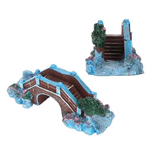 BAOFUYA Künstliche Brücke Modell Aquarium Ornament Kunstharz Bogenbrücke Aquarium Bogenbrücke Aquarium Dekorative Brücke für Aquarium Ornament Dekoration von BAOFUYA