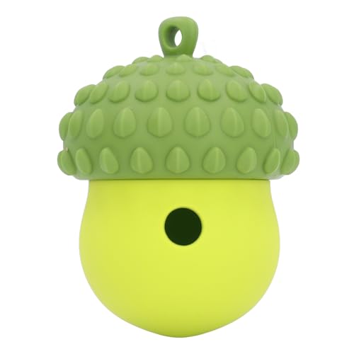 BAOFUYA Slow Feeder Dog Treat Ball, Silikon-Zahnreinigung, Snack-Spender für Haustiere, Hunde-Puzzle-Spielzeug für Langeweile, Interaktives Welpenspielzeug von BAOFUYA