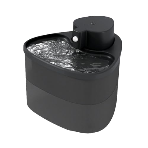 Smart Sensing Katzenwasserbrunnen mit Bewegungssensor, 4 L 135 FL Oz, Kabellos, Automatische Zirkulation von Fließendem Wasser für Sauberes Trinken, Geeignet für Katzen (Black) von BAOFUYA