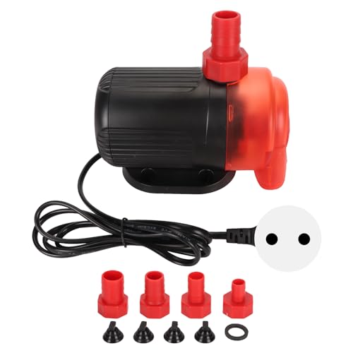 BAOFUYA Tauchpumpe, Großer Durchfluss, Hohe Förderhöhe, Einstellbare, Leise Aquarium Wasserpumpe für Teiche, Aquarien, Wasserfall und Mehr (EU-Stecker 220 V) von BAOFUYA