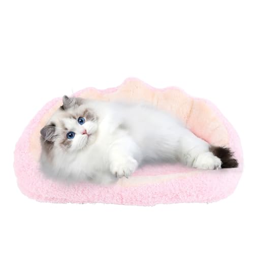 BAOFUYA Weiches Plüsch-Haustierbett, Warm und Verbesserter Komfort, Stabile Struktur, Multifunktionales Design, Geräumiges Grünes Haustier-Schlafsofa für Katzen und Hunde (PINK) von BAOFUYA