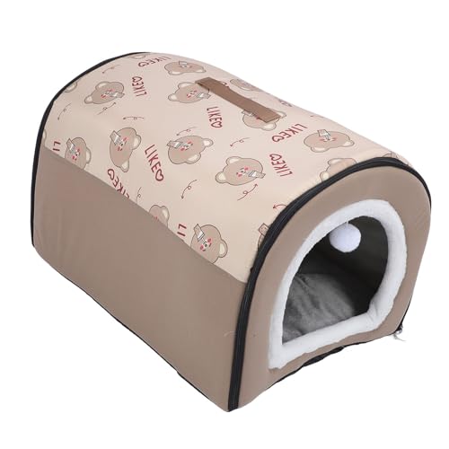 BAOFUYA Winter-Hundebett, Selbstwärmend, Welpenhaus, Gemütliches Katzenschlafzelt, Faltbare Hundehütte, Zwinger-Bettmatte mit Kissen, Haustierhöhlenbett, Warmes Katzenbett für Kleine, (XL) von BAOFUYA