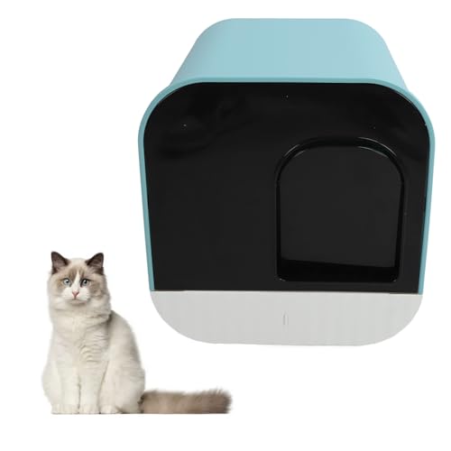 Geschlossene Katzentoilette, Große Katzentoilette mit Schublade und Schublade, Katzentoilette mit Schublade für Einfache Reinigung (Blue) von BAOFUYA