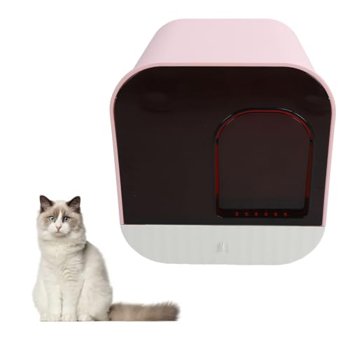 Geschlossene Katzentoilette, Große Katzentoilette mit Schublade und Schublade, Katzentoilette mit Schublade für Einfache Reinigung (PINK) von BAOFUYA