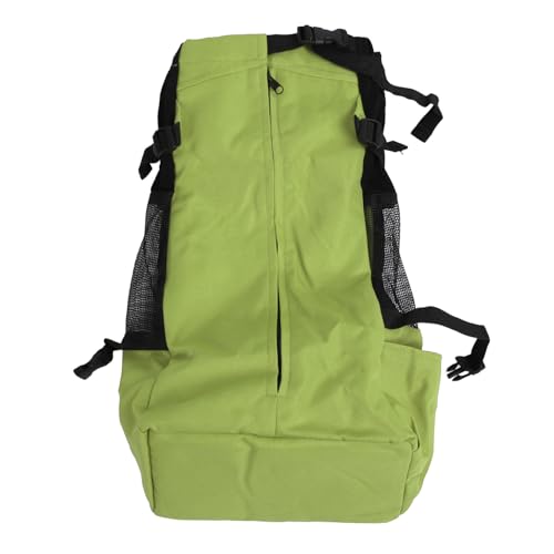 BAOFUYA Haustier-Außentrage-Rucksack, Verschiedene Anpassungen, Stabiles und Komfortables, Belüftetes Mesh-Design, Grün, Vorne und Hinten, Haustier-Tragetasche für Wandern, Radfahren von BAOFUYA