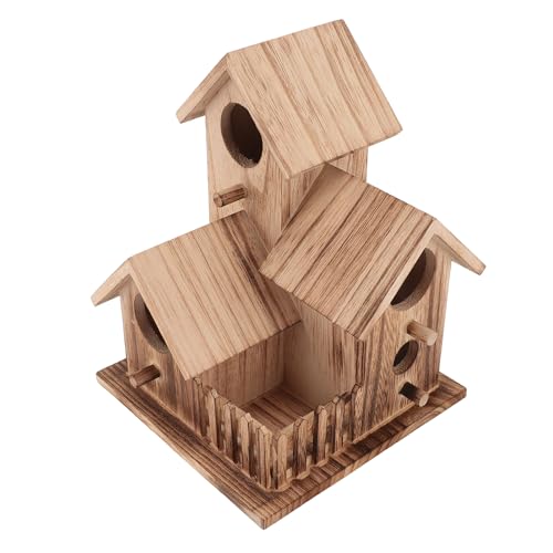 Holz-Vogelnistkasten, Vogelhäuschen, Kleiner Vogelnistkasten, Futterhäuschen für den Innen- und Außenbereich, Innenhof, Terrasse von BAOFUYA