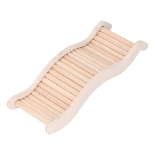 Holzleiter Brücke Hamster Kletterspielzeug Holz Hamster Leiter Biegbar Rattenkäfig Lebensraum Spielzeug für Kleintiere (L) von BAOFUYA