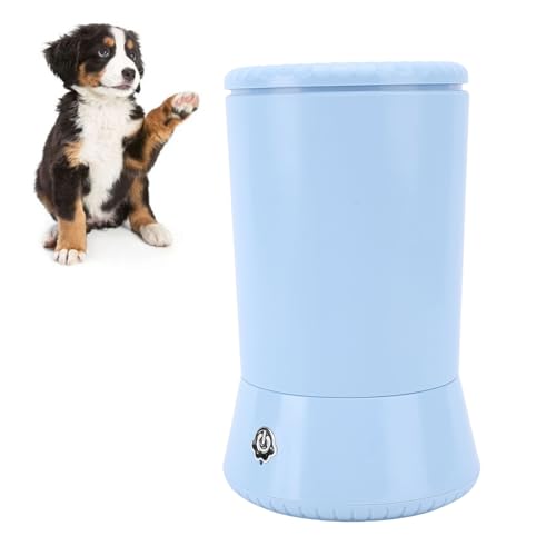 Hundefußreiniger, Bequeme Haustierreinigung Pinsel Tasse Automatische Hundefüße Waschmaschine für Hunde Katzen Massage Pflege (Blue) von BAOFUYA