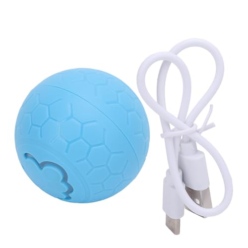 Interaktiver Anti-Biss-Hundespielzeugball, Langlebiges und Sicheres Material, Multifunktionaler Blauer Smart Pet Automatisch Rollender Ball für Alle Arten von Hunden (Blue) von BAOFUYA