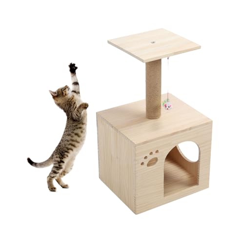 Kratzbaum für Katzen, Interaktiver Sisal-Kratzbaum, Katzen-Sprungplattform, Mehrstufiges Design, Katzen-Kletterturm, Katzenwohnung, Katzenhaus, Katzenaktivitätsbaum für Hauskatzen von BAOFUYA