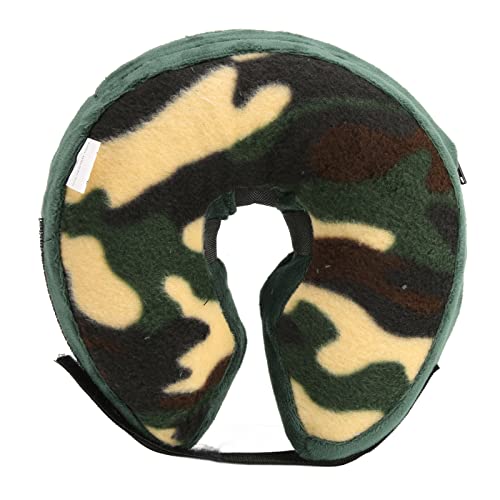 Schützendes aufblasbares Hundehalsband, aufblasbares Hundehals-Donut-Halsband, Hundekegel, Alternative für kleine, mittelgroße oder große Hunde, Wundheilung gegen Bisslecken Camo Haken- und von BAOFUYA