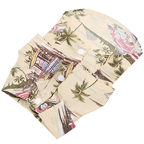 Sommer Haustierhemden Hawaiian Style Hunde T -Shirt Tropisches Thema Bequemes Baumwollmaterial für Kleine Bis Mittlere Haustiere (L) von BAOFUYA