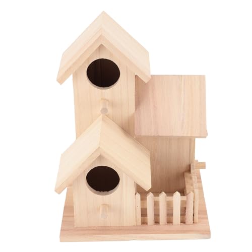 Vogelhaus aus Holz, Vogelhaus für den Außenbereich, Holzbearbeitung, Kunsthandwerk für Erwachsene, Basteln, Vogelhaus, Vogelhäuser für den Außenbereich, Handgefertigtes Vogelhaus von BAOFUYA