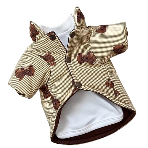 Warmer Wintermantel für Hunde, Hundemäntel, Hunde-Wintermantel, Geschirr, Warme Outdoor-Jacke für Kleine Hunde, Haustier-Hundemäntel für Kaltes Wetter, Gemütliche Schneejacke, (L) von BAOFUYA