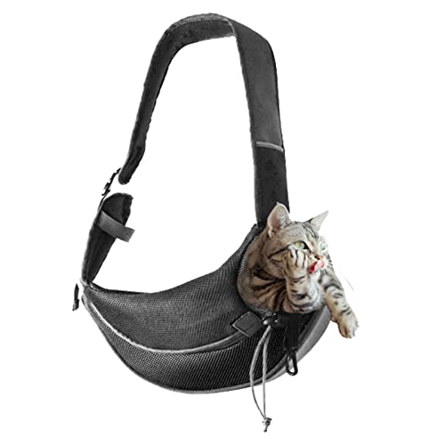 BAOK Hundetragetasche | Tragbare Welpen-Umhängetasche | Handfrei verstellbare Hundetasche Tragetasche Umhängetasche für kleine mittelgroße Hunde Katzen Kaninchen von BAOK