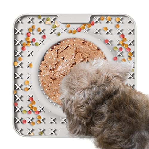 BAOK Katzenleckmatte - Langsamer Futternapf aus rutschfestem, temperaturbeständigem Silikon für Hunde | Waschbare Haustier-Leckmatte, Hundezubehör für Leckereien, Joghurt, Erdnussbutter, Alternative von BAOK