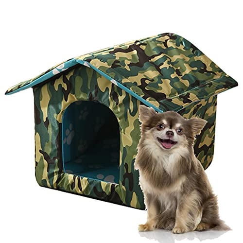 BAOK Outdoor Haustierhaus für Winter | Katzenhaus für Outdoor Winter Proof | Wasserdicht Outdoor Katzenhaus Hundehaus Haustier Käfig Haustier Haus Outdoor Verdicktes Faltbares Katzenzelt von BAOK