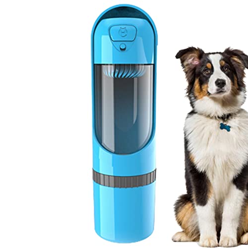 BAOK Tragbare Hundewasserflasche, Teleskop-Wasserflaschenspender mit Snack-Aufbewahrungsbecher, Trinkfutterspender für Haustiere im Freien, Wandern, Reisen, Campingausrüstung für Hunde von BAOK