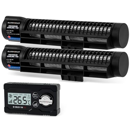 BAOSHISHAN Aquarium-Kühlventilator, mit automatischer Temperaturregelung und einstellbarer 3 Geschwindigkeiten, 120° Kreuzstrom-Luftauslass, Aquarium-Kühler für Tank, Zuhause, Büro (27,9 x 6,8 cm) von BAOSHISHAN