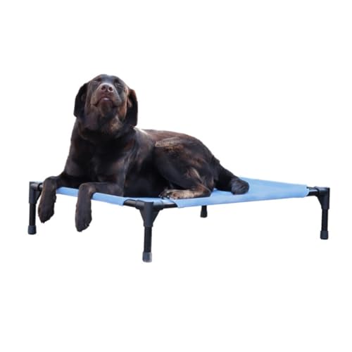 BAOSHUPINGY Hundeliege Haustier Vier Jahreszeiten Universal Hund Feldbett Hundehütte Atmungsaktive Feuchtigkeit-Beweis Hund Bettwäsche Haustierbett(Blue,M-81 * 63.5 * 18cm) von BAOSHUPINGY