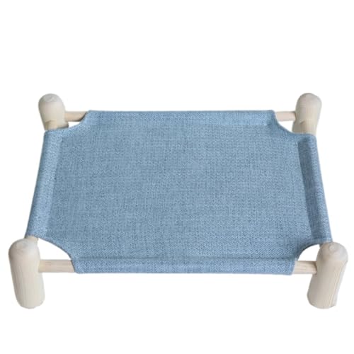 BAOSHUPINGY Hundeliege Hunde-Campingbett, Sommer, Massivholz, abnehmbares Hundebett, Haustierbett, Katzenbett, Vier Jahreszeiten, universelles Katzenbett Haustierbett(Green,S-(48 * 48)) von BAOSHUPINGY