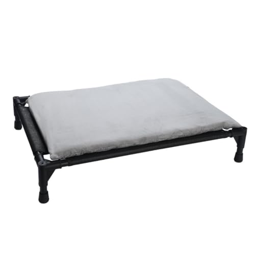 BAOSHUPINGY Hundeliege Katzenbett, Hundebett, abnehmbares und waschbares Hundebett, freistehendes Haustier-Campingbett, hängendes Haustierbett Haustierbett(Black,66 * 46 * 12CM) von BAOSHUPINGY