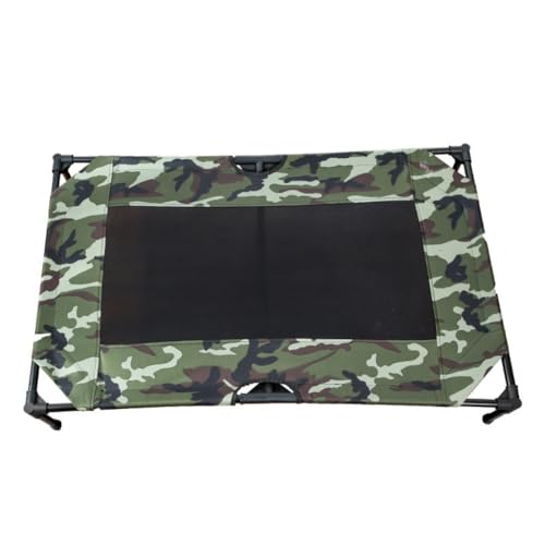 Hundeliege Haustier-Campingbett, Hundehütte, Hundebedarf, atmungsaktiv, abnehmbar und waschbar, Trainings-Hochbett, großes Hunde- und Katzenbett Haustierbett(A,M 90 * 60 * 15CM) von BAOSHUPINGY