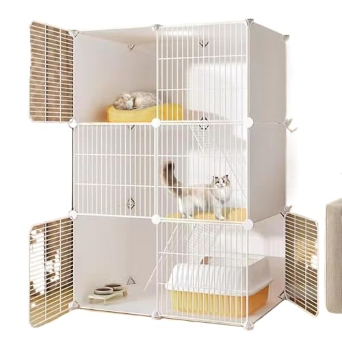 Katzenvilla Haustierkäfig, Innen-Hundekäfig, Haushalt, Katzenvilla, Cattery, Katzenschrank, Katzennest, Katzenhaus, großer Raum, Katzenkäfig Katzenhaus(Size:3) von BAOSHUPINGY