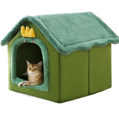 Katzenvilla Katzennest for alle Jahreszeiten, Winterkälte- und winddichtes, geschlossenes, verdicktes Katzenhauszubehör, warmes Katzennest Katzenhaus(Color:B:Gray,Size:L) von BAOSHUPINGY