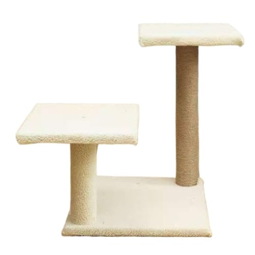 Kratzbaum Katzenkratzbrett, Krallenschleifer, Katzenzubehör, Spielzeug, Katzenklettersäule, Vertikaler Sisal-Katzenkletterrahmen Kratzbaum FüR Katzen (Color : White, Size : B) von BAOSHUPINGY