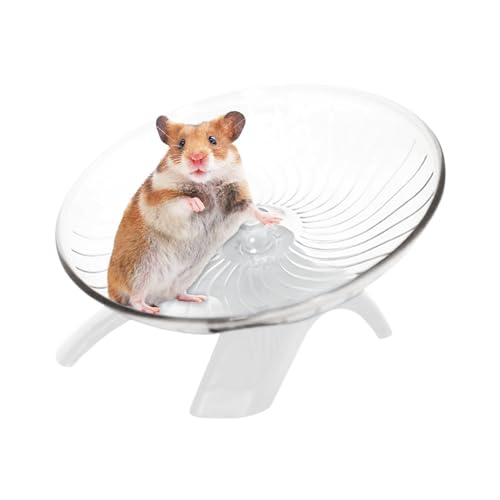 Leises Hamsterrad, 12,7 cm Einsiedlerkrebse, Rad, Spielzeug, Hamster, Laufrad, Spielspielzeug, Hamster, Übung, Sportrad, Käfigdekoration für Rennmäuse, Eichhörnchen, Meerschweinchen (Größe: 13 cm) von BAOYAO