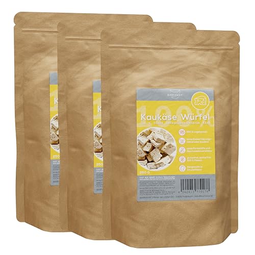 BARFAWAY Kaukäse Würfel, gefriergetrockneter vegetarischer Kausnack für Hunde, allergikerfreundlich, 100% natürlich ohne Zusätze, Deutsche Herstellung, geruchsneutral, 3er Pack (3 x 250 g) von BARFAWAY