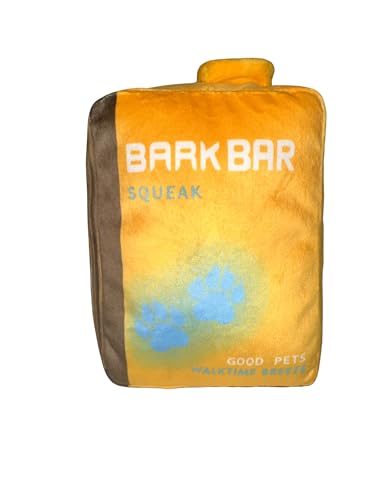 The Sqeak Presented by BARK BAR – Plüsch-Hundespielzeug mit Quietscher – Parodie Hundespielzeug (Gelb) von BARKBAR