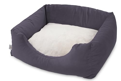 BARRY & LUCY® Hundebett Hundekissen Hundeschlafmatte Hundematte Hundematratze Hundekorb Liegekissen Weiches Kissen Elastische Füllung viele Farben (Violett S (60x40) von BARRY & LUCY