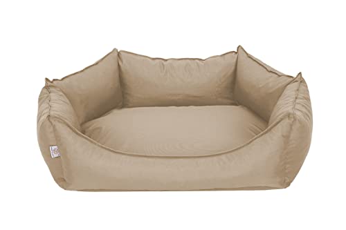 BARRY & LUCY Hundebett Hundematratze Hundekissen Hundesofa Schlafplatz Weich und Waschbar Wasserdicht Hundeschlafmatte Hundematte Bequem viele Farben (Beige, M) von BARRY & LUCY