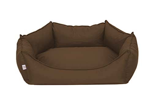 BARRY & LUCY Hundebett Hundematratze Hundekissen Hundesofa Schlafplatz Weich und Waschbar Wasserdicht Hundeschlafmatte Hundematte Bequem viele Farben (Braun, M) von BARRY & LUCY