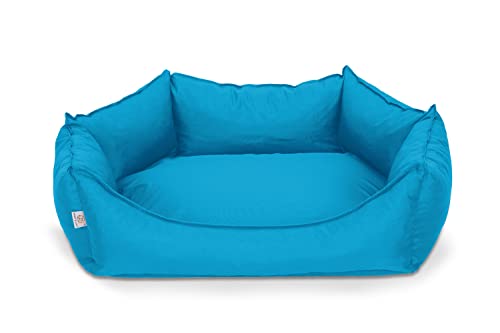 BARRY & LUCY Hundebett Hundematratze Hundekissen Hundesofa Schlafplatz Weich und Waschbar Wasserdicht Hundeschlafmatte Hundematte Bequem viele Farben (Hellblau, L) von BARRY & LUCY