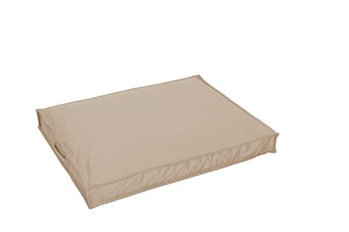 BARRY & LUCY Hundematratze Hundekissen Wasserdicht Hundeschlafmatte Hundematte Hundebett Hundekorb Liegekissen Abnehmbar Bezug mit Griff zum Transport viele Farben (L, Beige) von BARRY & LUCY