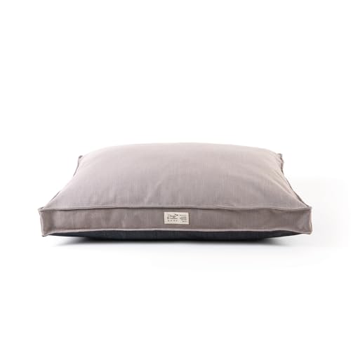 BASE 4 PETS Hundebett mit Schloss “Nature” 120x80x10 cm - Hundekissen für Kleine, Mittelgroße und Grosse Hunde - Hundematratze aus Recycelten Materialien - Hunde Matratze - Hunde Bett (Dunkelbeige) von BASE 4 PETS