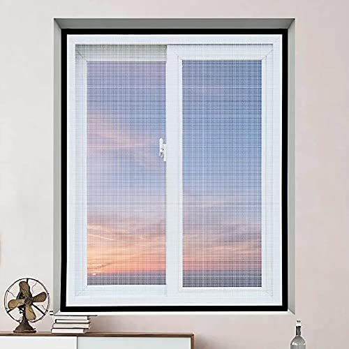 BASHI Selbstklebendes Kätzchen Sicherheitsschutznetz, robustes PVC Fiberglas Fenster Netz Halbtransparent Anti Mücken Fenster Netz viele Größen von BASHI