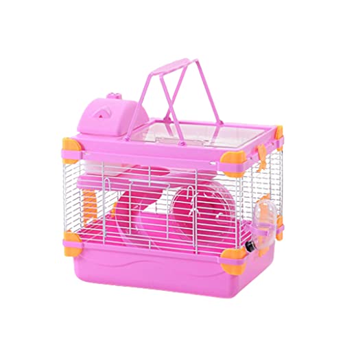 BAUBUY 31 * 24 * 30 cm 3 Farben Kleintierkäfig Dreamy Double Layer Transparent Skylight Cage für Hamsterkäfige Rennmaus Syrische Zwergmäusekäfig von BAUBUY