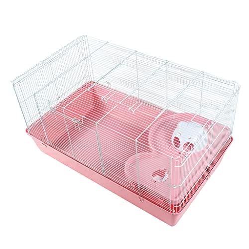 BAUBUY Großer DIY Hamsterkäfig Schwarz Rosa Eisen Netzwerk Meerschweinchen Hamster Goldener Bär Kleintierhäuser Rennmaus Syrische Zwergmäusekäfig von BAUBUY