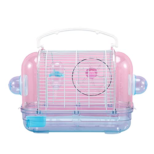 BAUBUY Hamster Carrier Hamster Travel Cage Clear Gute Belüftung Abnehmbares Design Leicht zu reinigen Für Rennmäuse Kleine Rattenkäfige Rennmaus Syrische Zwergmäusekäfig von BAUBUY