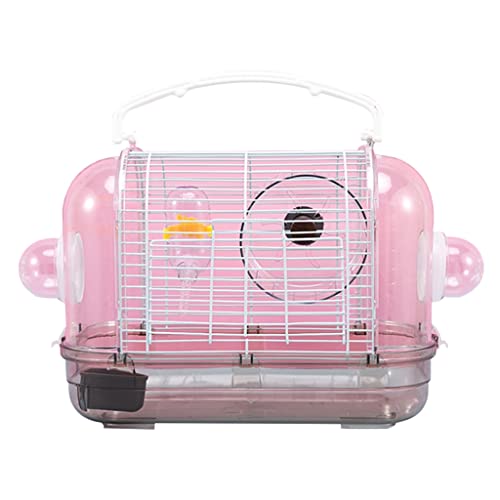 BAUBUY Hamster Carrier Hamster Travel Cage Clear Gute Belüftung Abnehmbares Design Leicht zu reinigen Für Rennmäuse Kleine Rattenkäfige Rennmaus Syrische Zwergmäusekäfig von BAUBUY