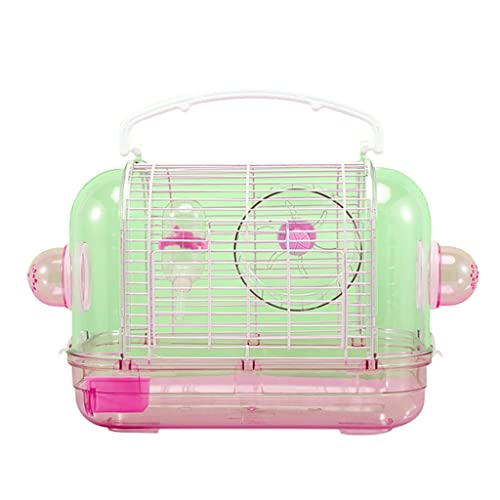 BAUBUY Hamster Carrier Hamster Travel Cage Clear Gute Belüftung Abnehmbares Design Leicht zu reinigen Für Rennmäuse Kleine Rattenkäfige Rennmaus Syrische Zwergmäusekäfig von BAUBUY