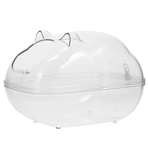 BAUBUY Hamsterkäfig Badezimmer Atmungsaktiver Hamster Sand Badewannenbehälter Igelkäfig Transparente Kleintierhäuser Rennmaus Syrische Zwergmäusekäfig von BAUBUY