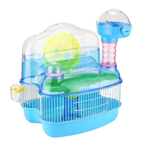 BAUBUY Hamsterkäfig Raumkapsel Multifunktionsbereich Kleintierkäfig, Hamster Luxus Castle Feeding Cage Travel Away Rennmaus Syrische Zwergmäusekäfig von BAUBUY