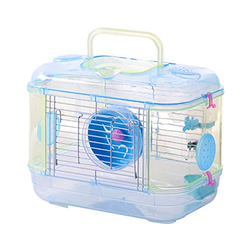 BAUBUY Transparenter mehrschichtiger Hamster-Kristallkäfig für kleine Haustiere, einschichtig, doppelschichtig, Hamsterhaus außerhalb des Rohrkäfigs Rennmaus Syrische Zwergmäusekäfig von BAUBUY