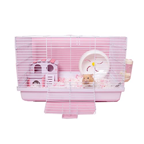 Hamsterkäfig Basic Cage Supplies Complete Food Flower Branch Rattennest Hamsterkäfig Golden Silk Bear Hedgehog Villa Rennmaus Syrische Zwergmäusekäfig von BAUBUY